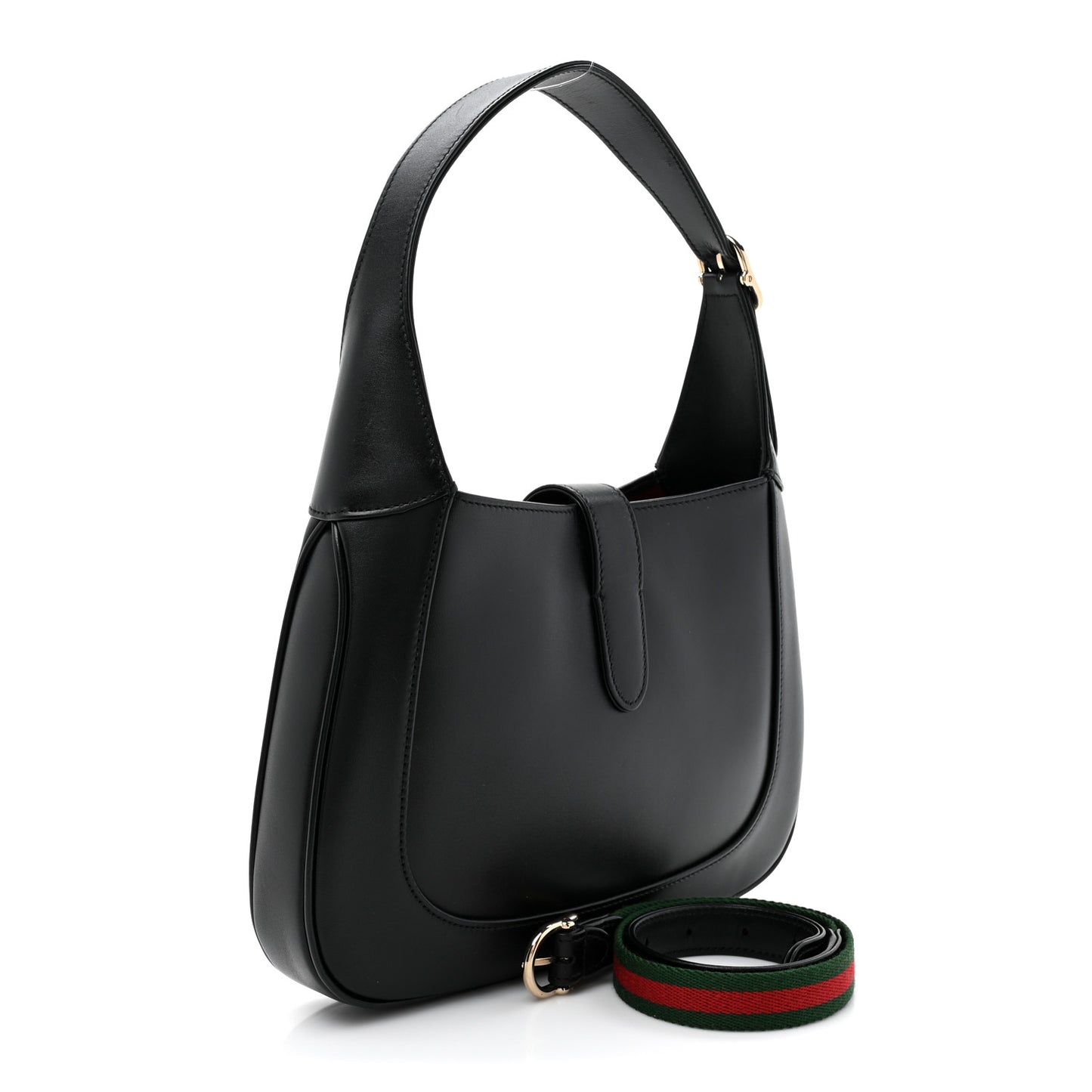 Calfskin Small Jackie Shoulder Bag Black