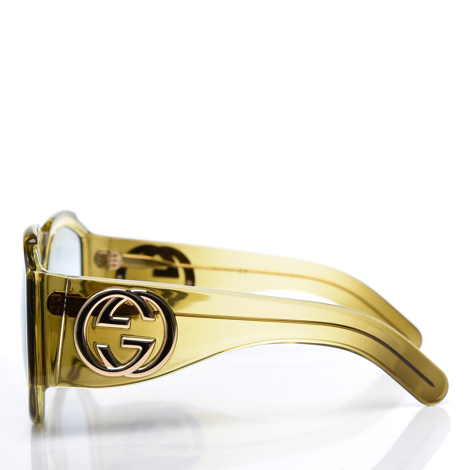 Gucci Acetate Oversized Interlocking G Sunglasses GG0151S Yellow 3 of 8