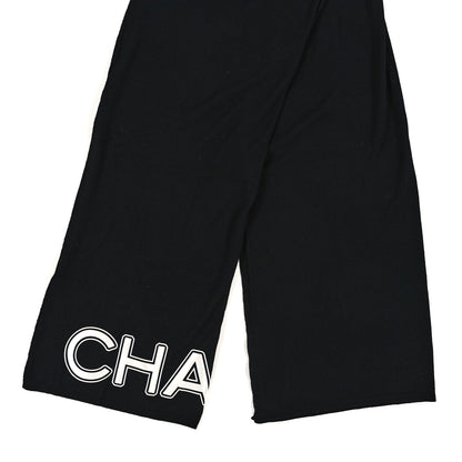 Chanel Wool Logo Scarf Black White 2 of 3