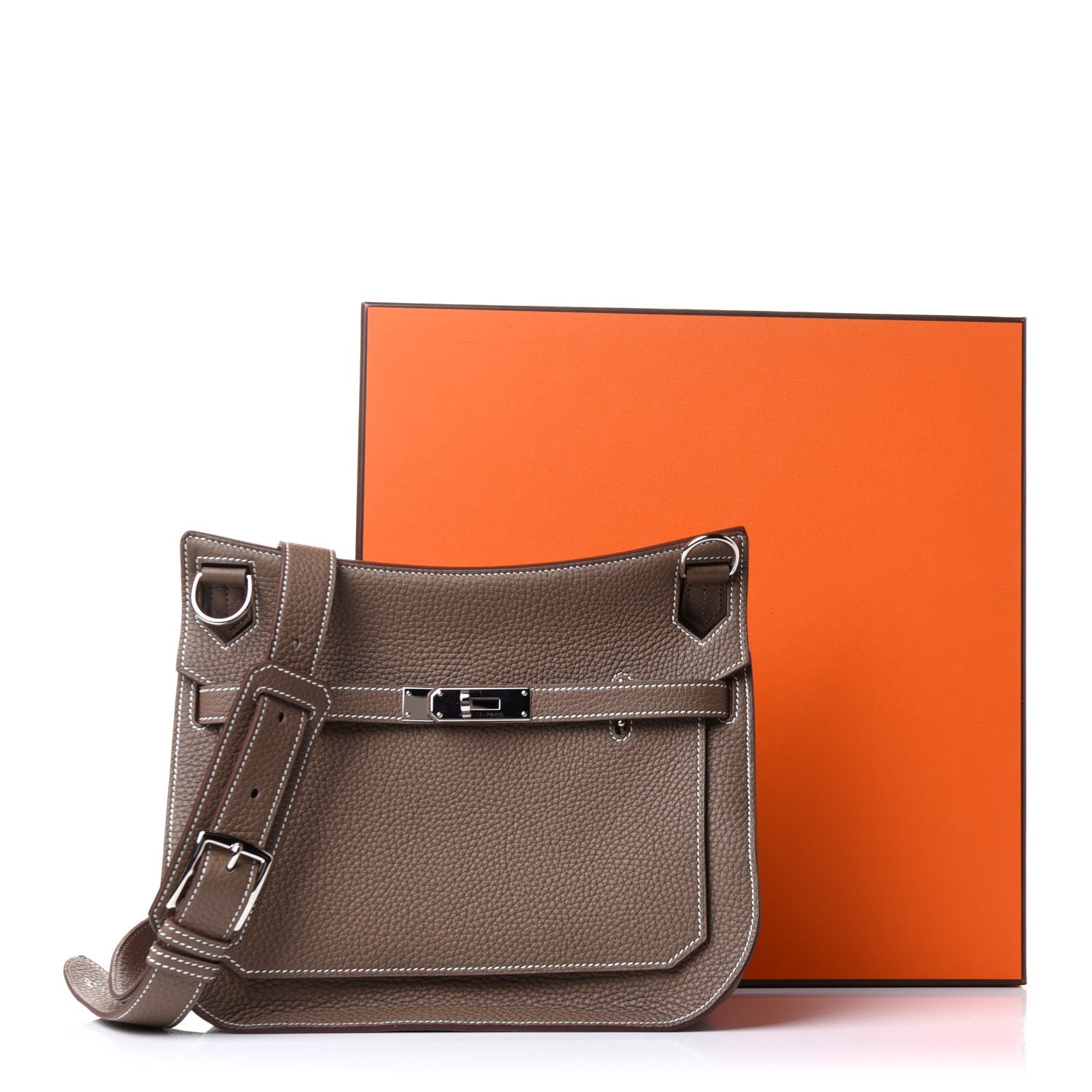 Hermes Taurillon Clemence Jypsiere 28 Etoupe 13 of 13