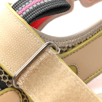 Gucci Mesh Fabric Tinsel Sport Sandals 37 Loess Sand Box Pink 9 of 10
