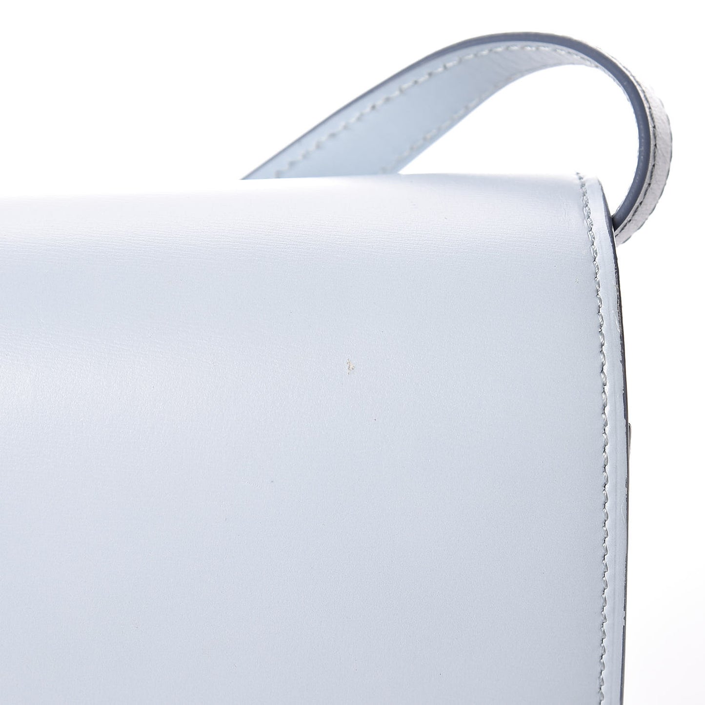 Box Calfskin Medium Classic Box Flap Bag Pale Blue