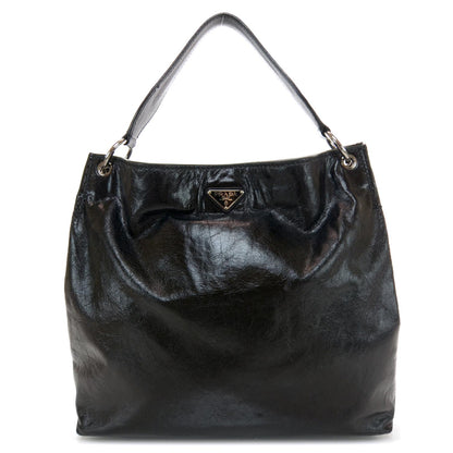 Prada Vitello Shine Hobo Black 1 of 8