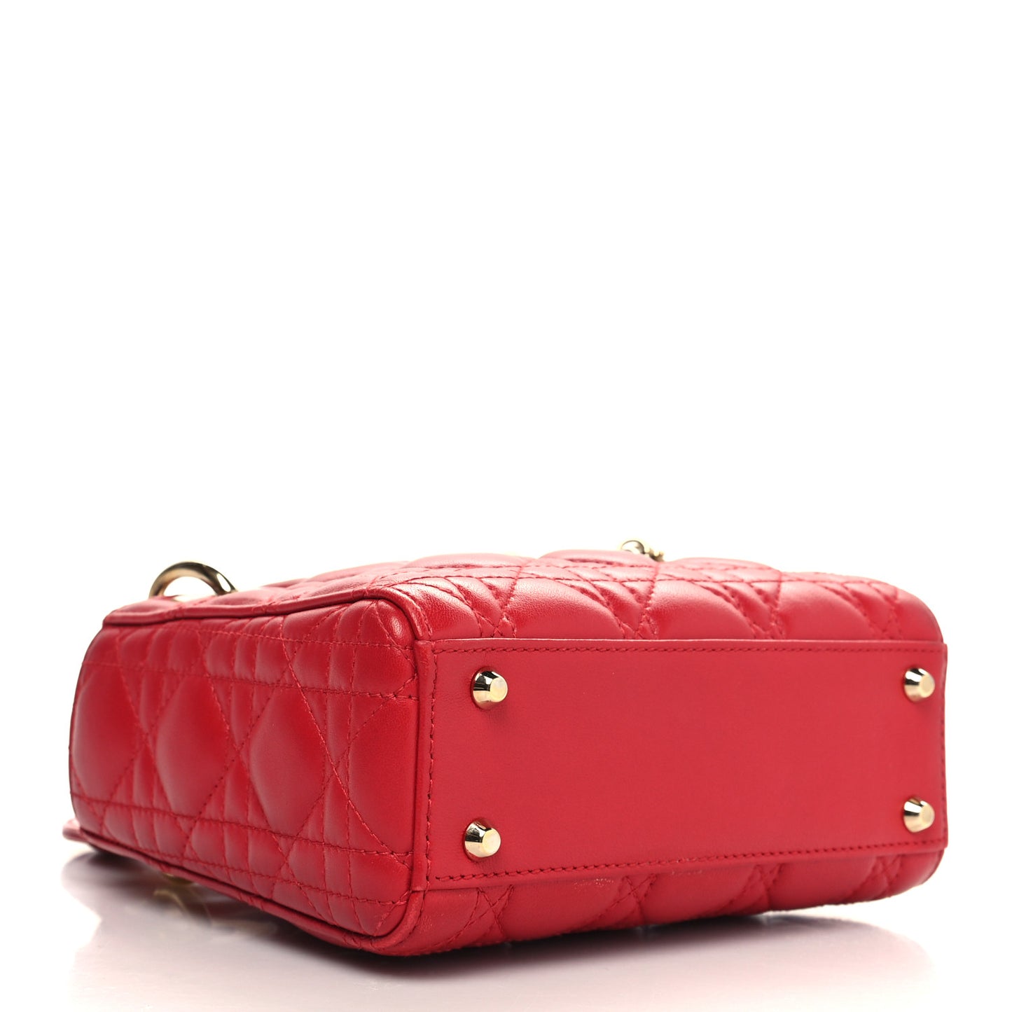 Lambskin Cannage Mini Lady Dior Red