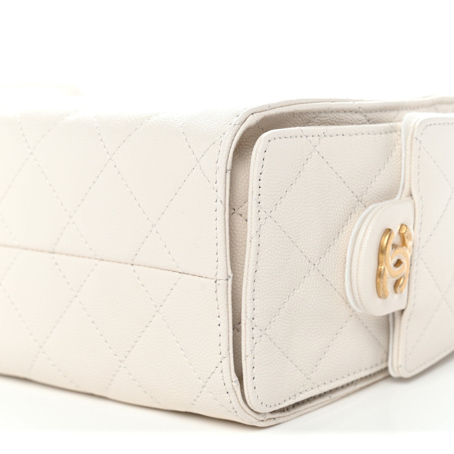 Chanel Caviar Quilted Mini Chanel 25 Handbag White 10 of 10