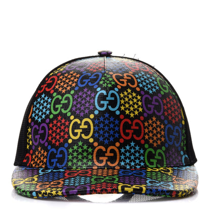 Gucci GG Supreme Monogram Psychedelic Baseball Hat L 59 Black 3 of 9