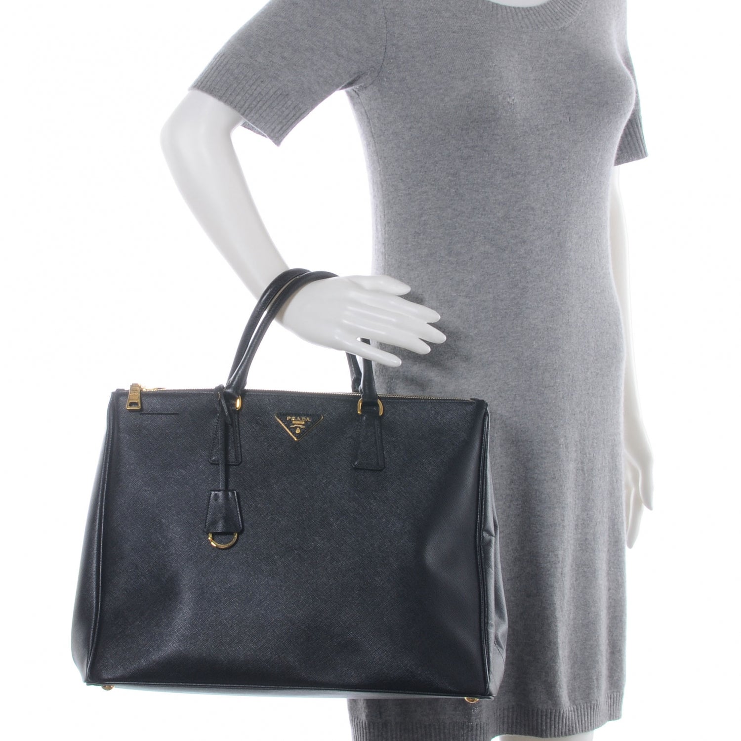 Prada Saffiano Lux Tote Nero Black 2 of 9