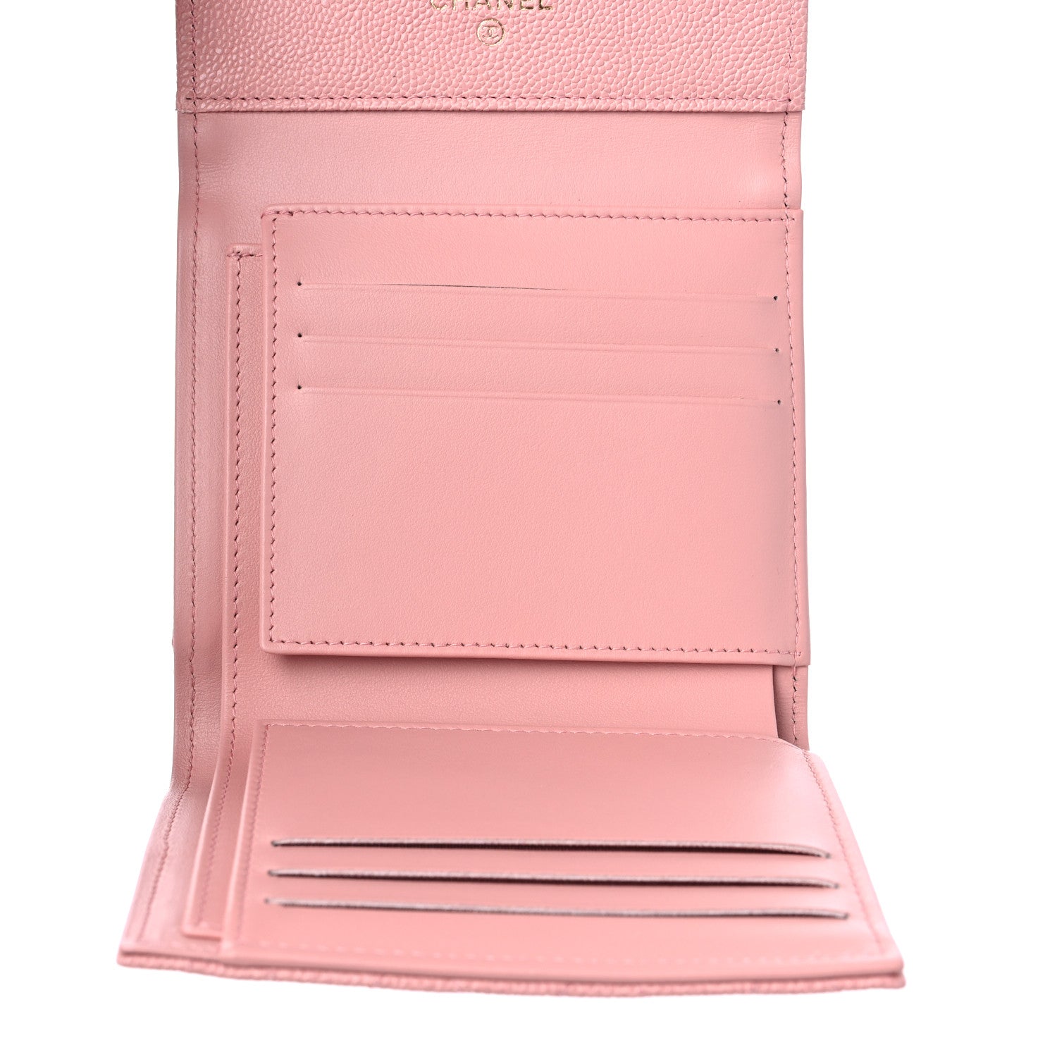 Chanel Caviar Quilted Boy Compact Wallet Pink 6 of 8