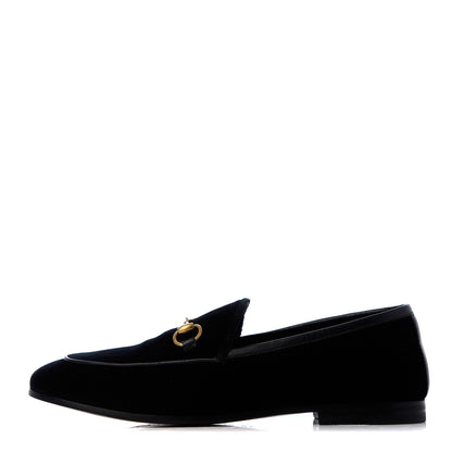 Gucci Velvet Horsebit Womens Jordaan Loafers 36 Black 1 of 15