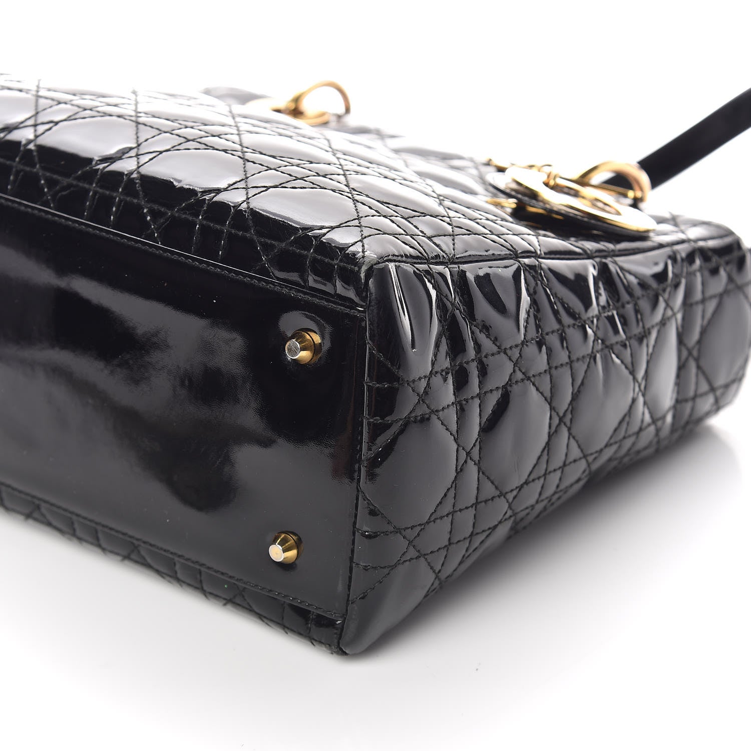 Christian Dior Patent Cannage Medium Lady Dior Black 6 of 13