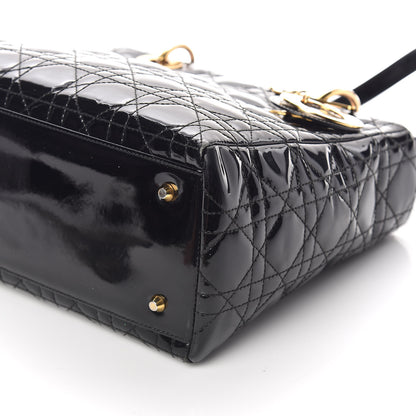 Christian Dior Patent Cannage Medium Lady Dior Black 6 of 13