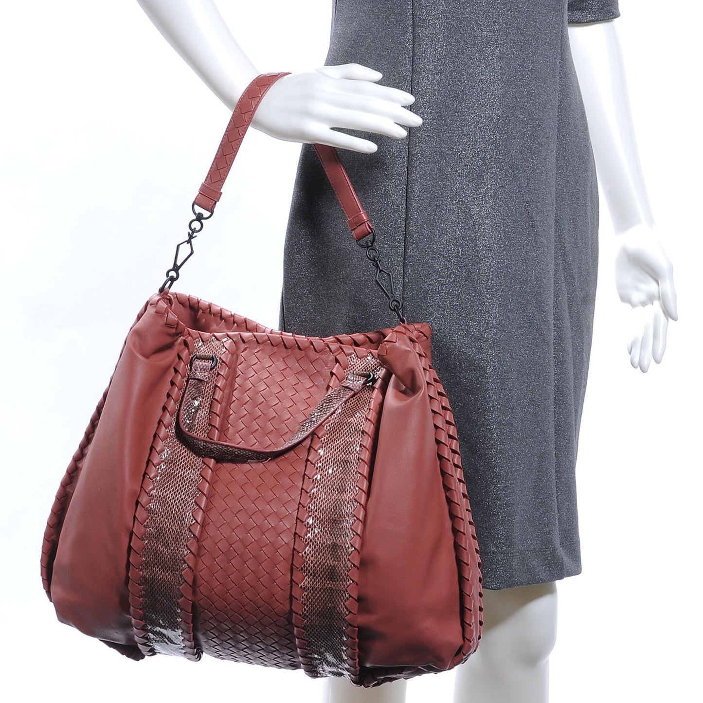 Nappa Intrecciato Python Tote Boucher