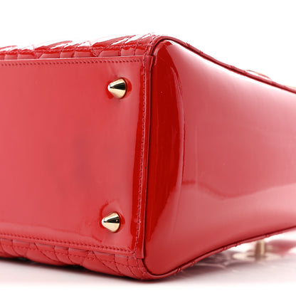 Christian Dior Patent Cannage Medium Lady Dior Red 10 of 10