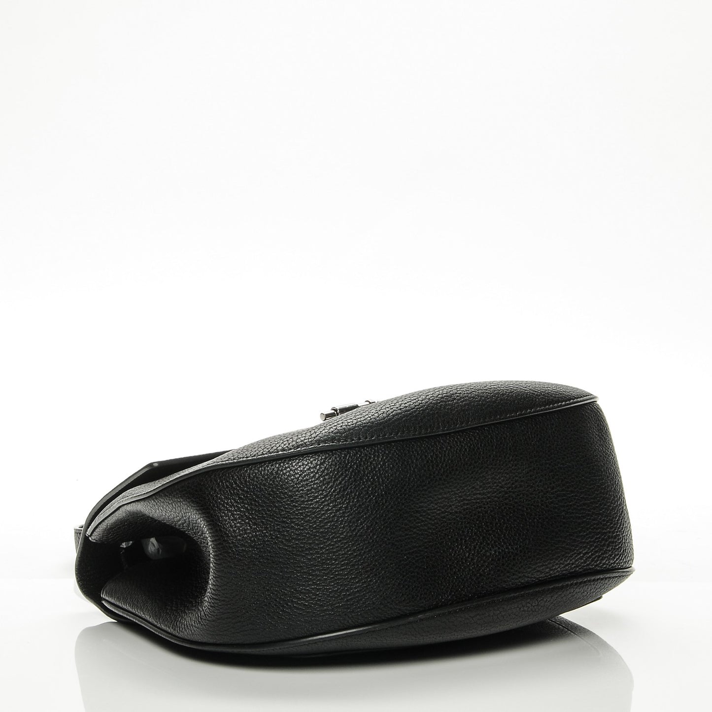 Grained Lambskin Medium Drew Shoulder Bag Black