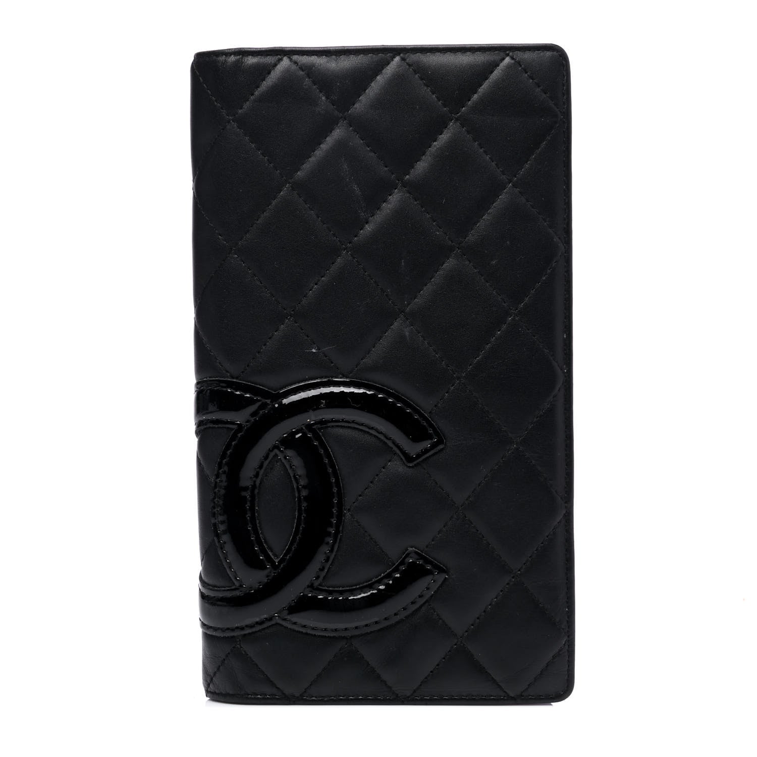 Chanel Calfskin Quilted Cambon Yen Wallet Black 2 of 25