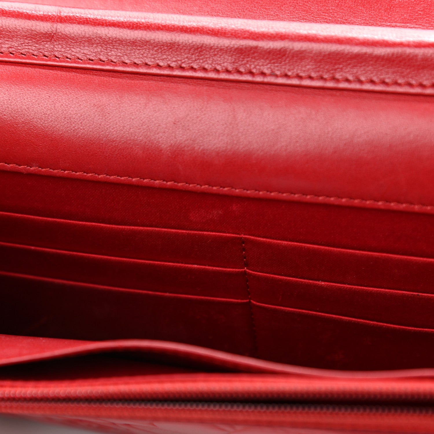 Chanel Lambskin Camellia Embossed Wallet On Chain WOC Red 12 of 13