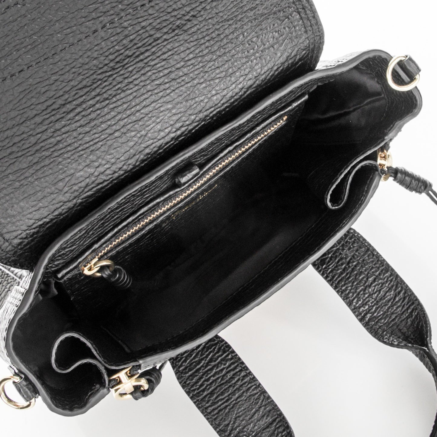 3.1 Textured Calfskin Mini Pashli Satchel Black