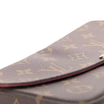 Louis Vuitton Monogram Pochette Felicie Chain Wallet Fuchsia 11 of 12