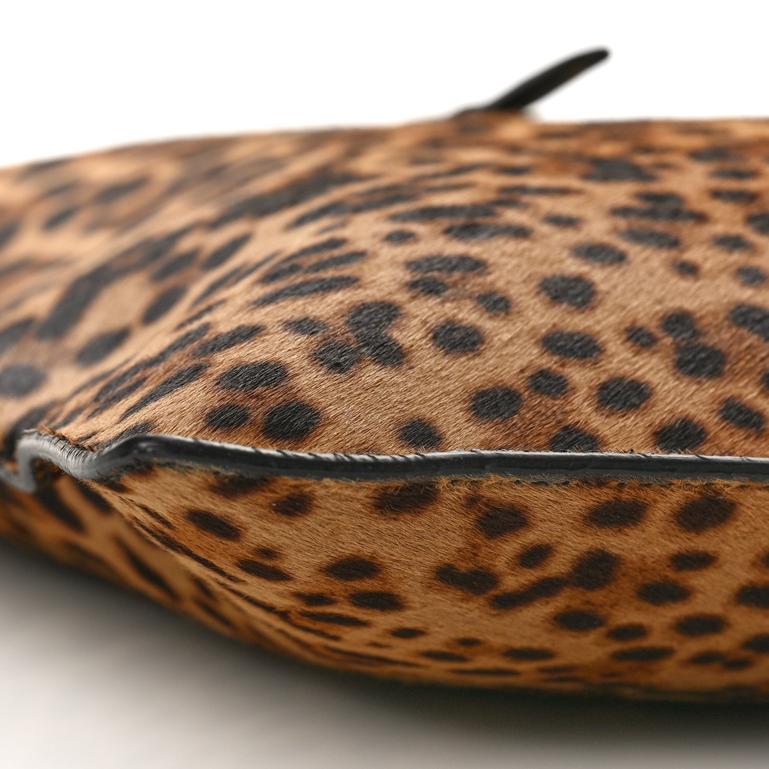 Alaia Calf Hair Leopard Print Large Flat Mina Tote Brun Sepia 7 of 9