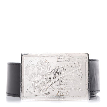 Louis Vuitton Calfskin Jeans Belt 90 36 Black 1 of 12