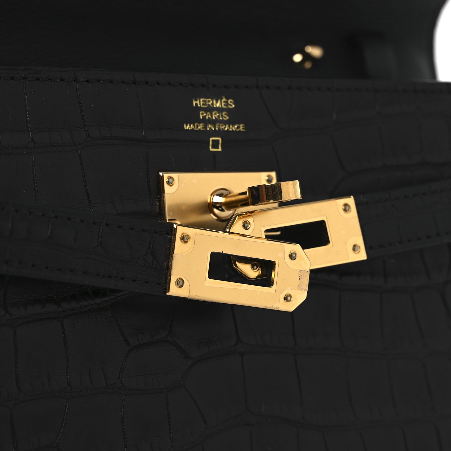 Hermes Matte Alligator Kelly Wallet To Go Black 11 of 12