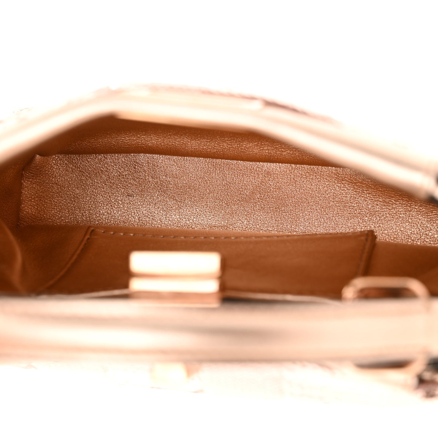 Sequin Metallic Nappa Pequin XS Peekaboo Iconic Satchel Rame