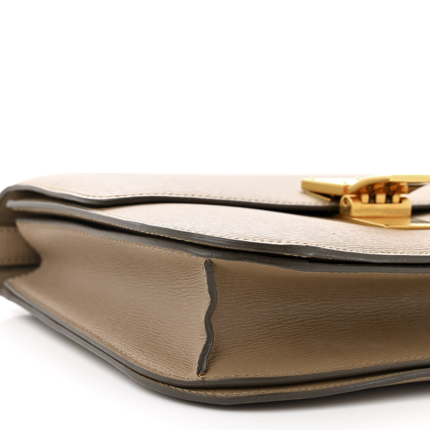 Liege Calfskin Medium Classic Box Flap Bag Taupe