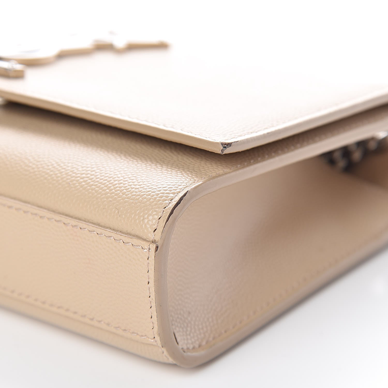 Saint Laurent Grain De Poudre Small Monogram Kate Satchel Nude Powder 12 of 14