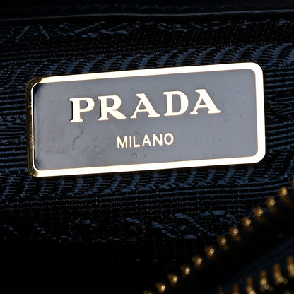 Prada Tessuto Nylon Soft Calf Double Zip Crossbody Bag Blue 7 of 9