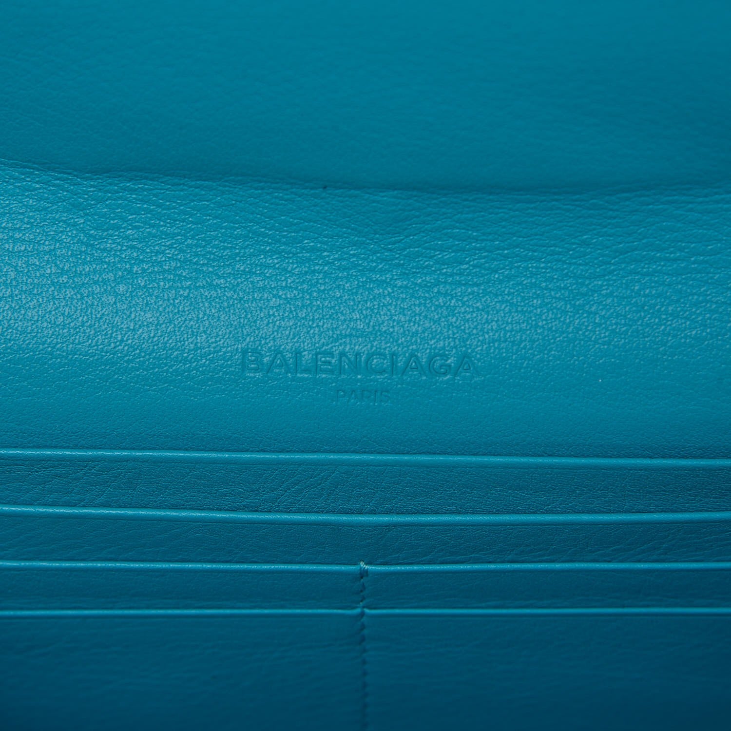 Balenciaga Supple Calfskin Papier Platre Money Wallet Bleu Caraibes 6 of 17