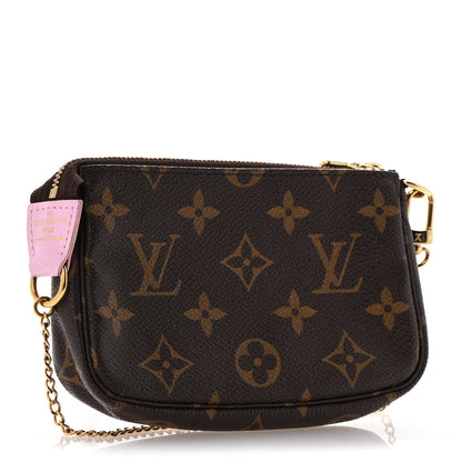 Louis Vuitton Monogram 2016 Christmas Animation Mini Pochette Accessories Rose Ballerine 3 of 8