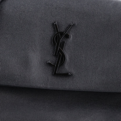 Saint Laurent Grain De Poudre Medium West Hollywood Monogram Fold-Over Black 8 of 10
