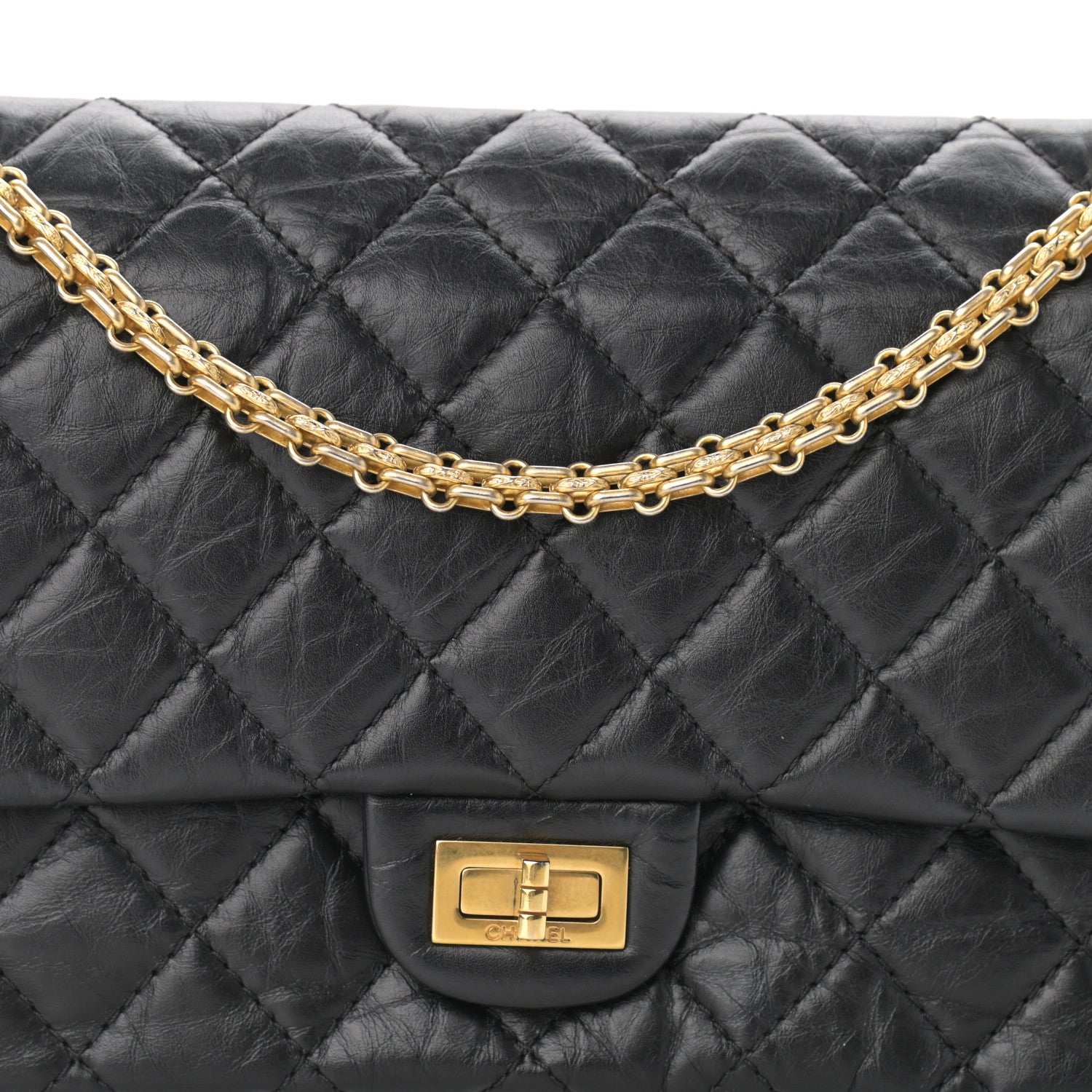 Chanel Aged Calfskin Quilted 2.55 Reissue 226 Flap Black 8 of 11