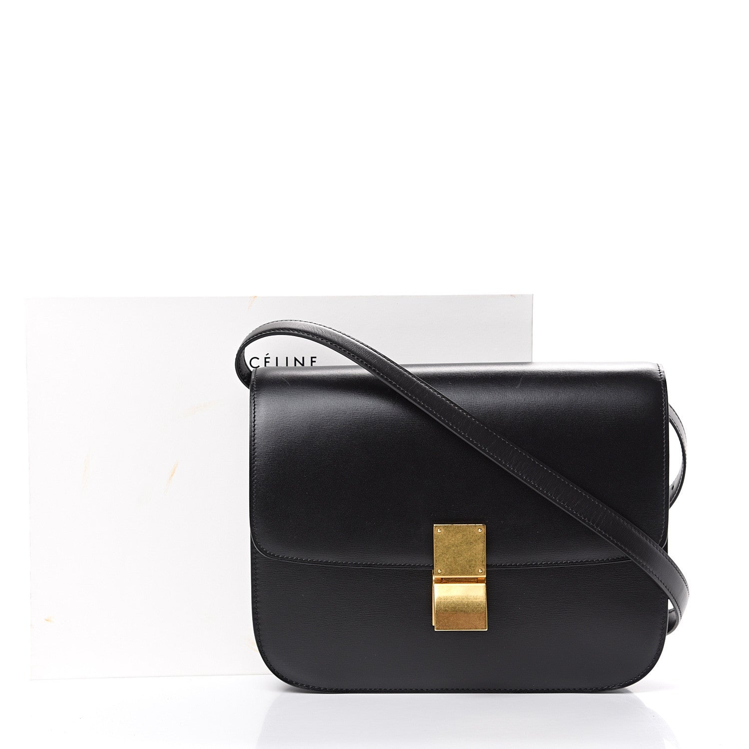 Celine Box Calfskin Medium Classic Box Flap Bag Black 12 of 12