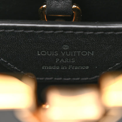 Louis Vuitton Calfskin Studded Flower Capucines BB  Black 6 of 10