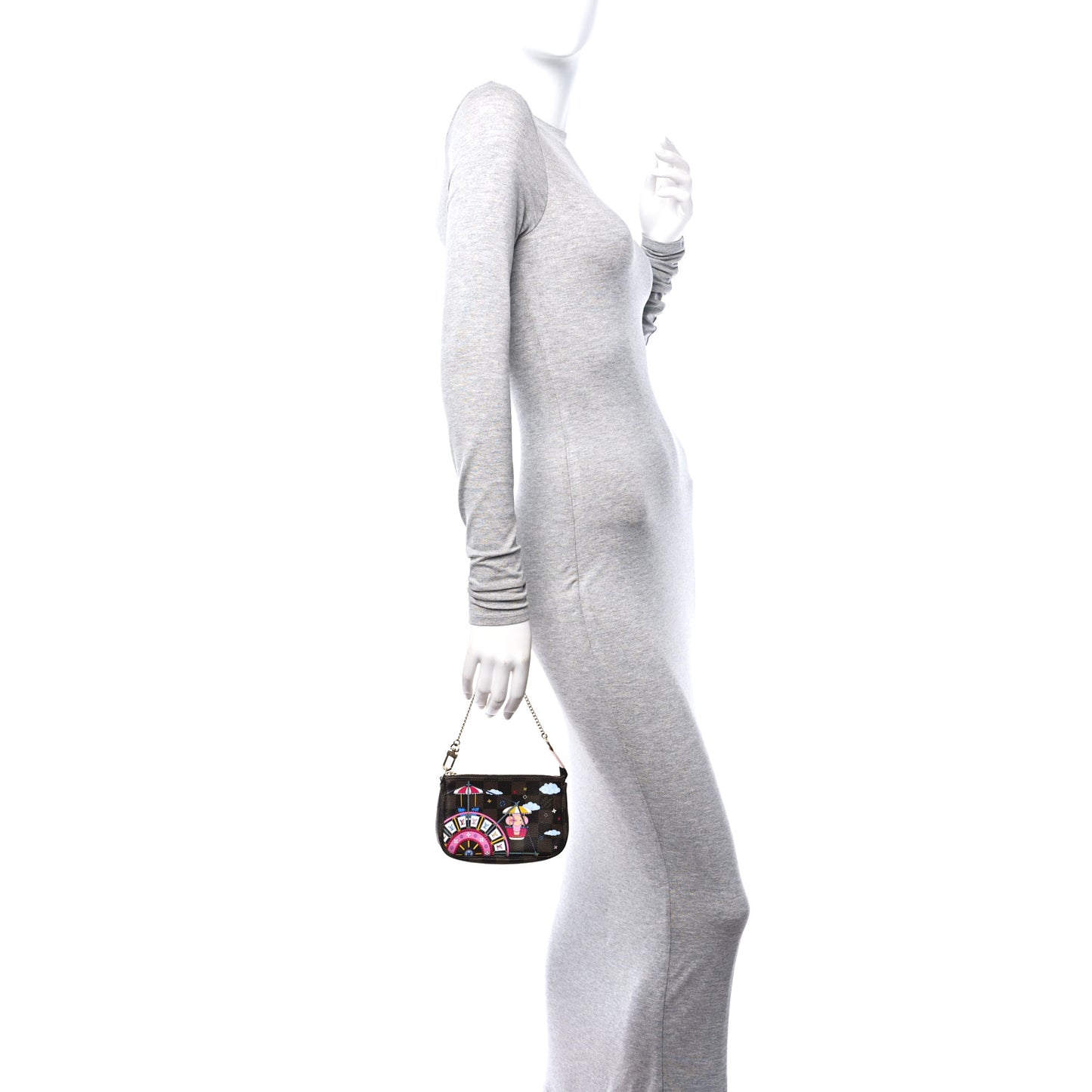 Damier Ebene 2020 Christmas Animation Big Wheel Mini Pochette Accessories Rose Ballerine