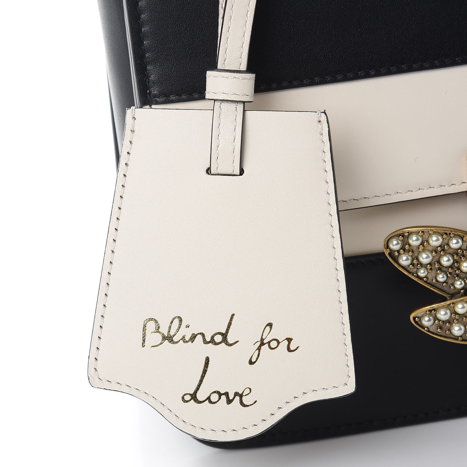 Gucci Calfskin Sylvie Web Queen Margaret Shoulder Bag Mystic White Black 8 of 8