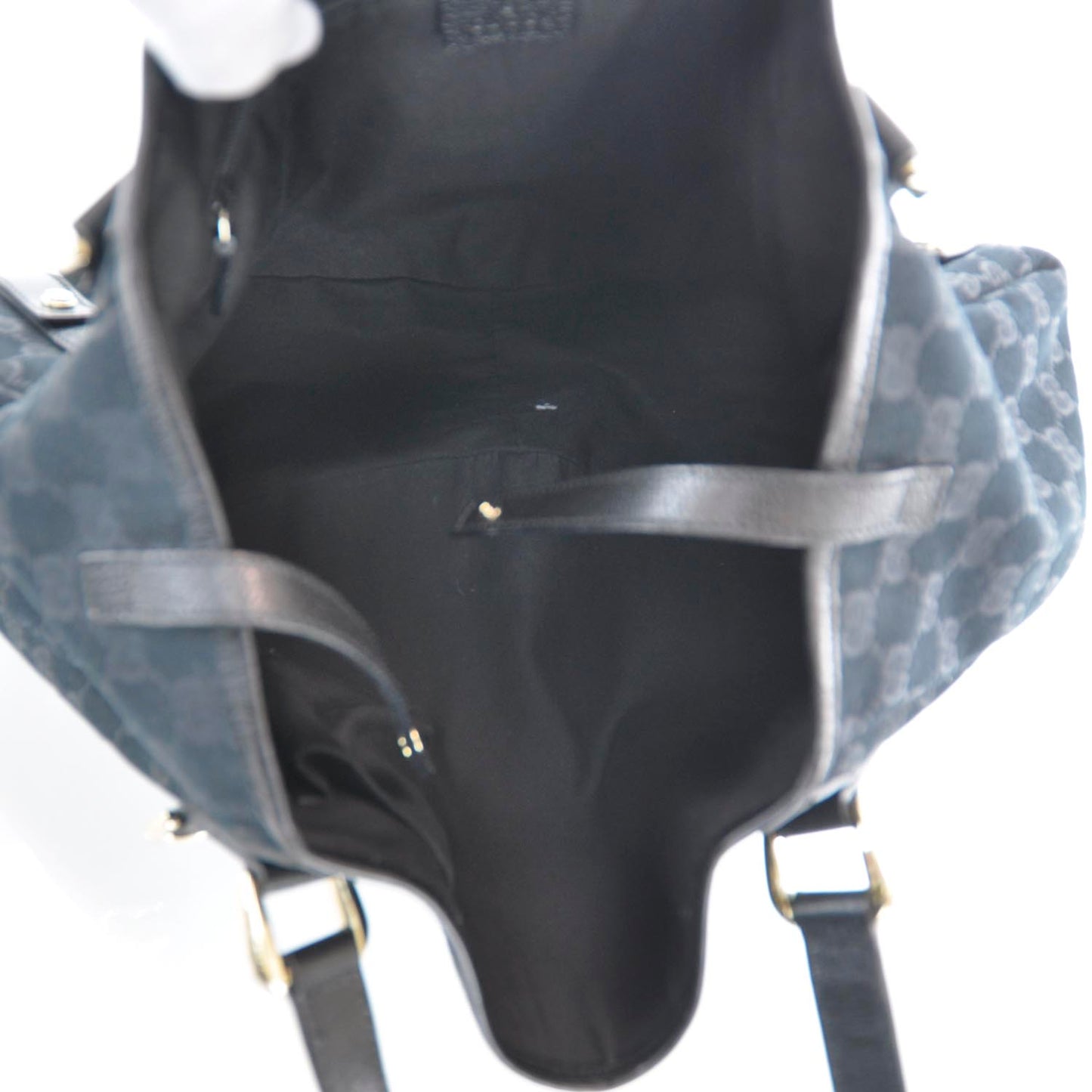 Monogram Medium Abbey Shoulder Bag Black