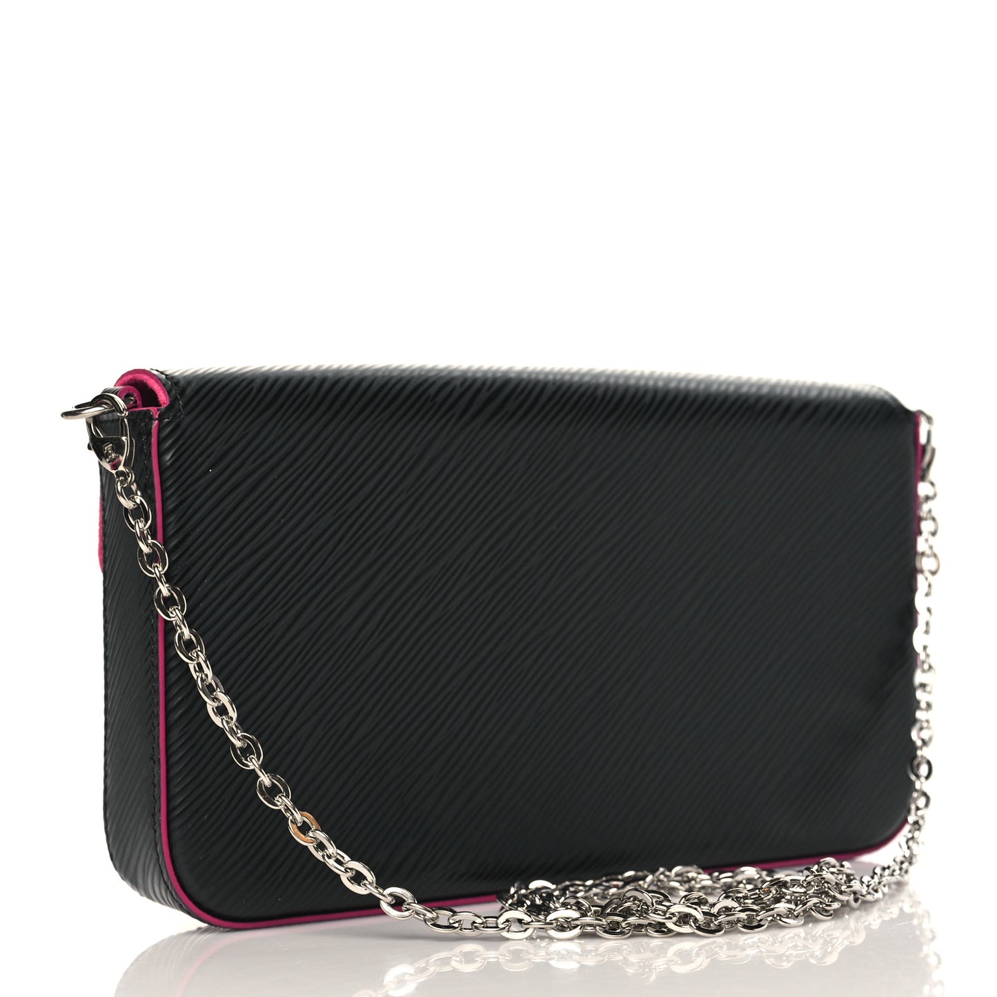 Epi Pochette Felicie Black Hot Pink