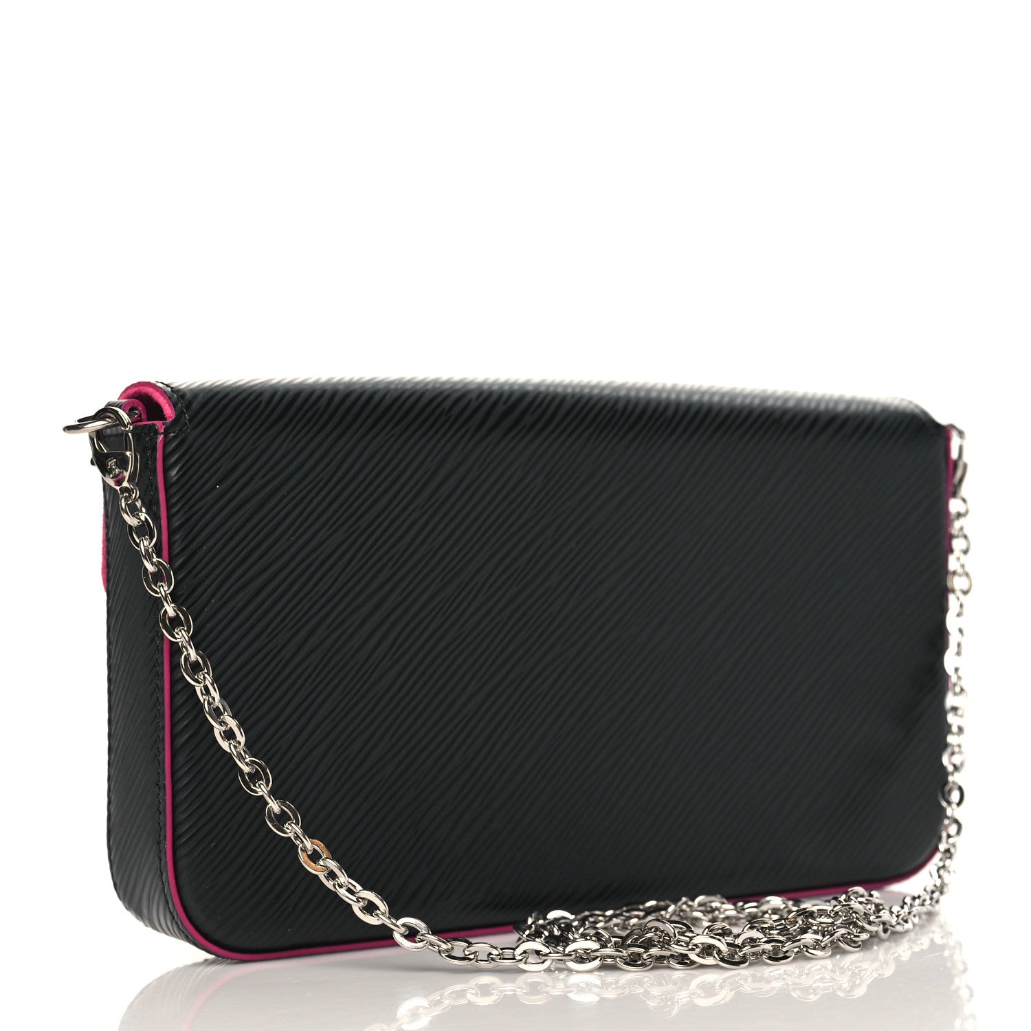 Louis Vuitton Epi Pochette Felicie Black Hot Pink 4 of 10