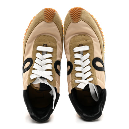 Loewe Nylon Suede Flow Runner Sneakers 38 Gold Black 2 of 9