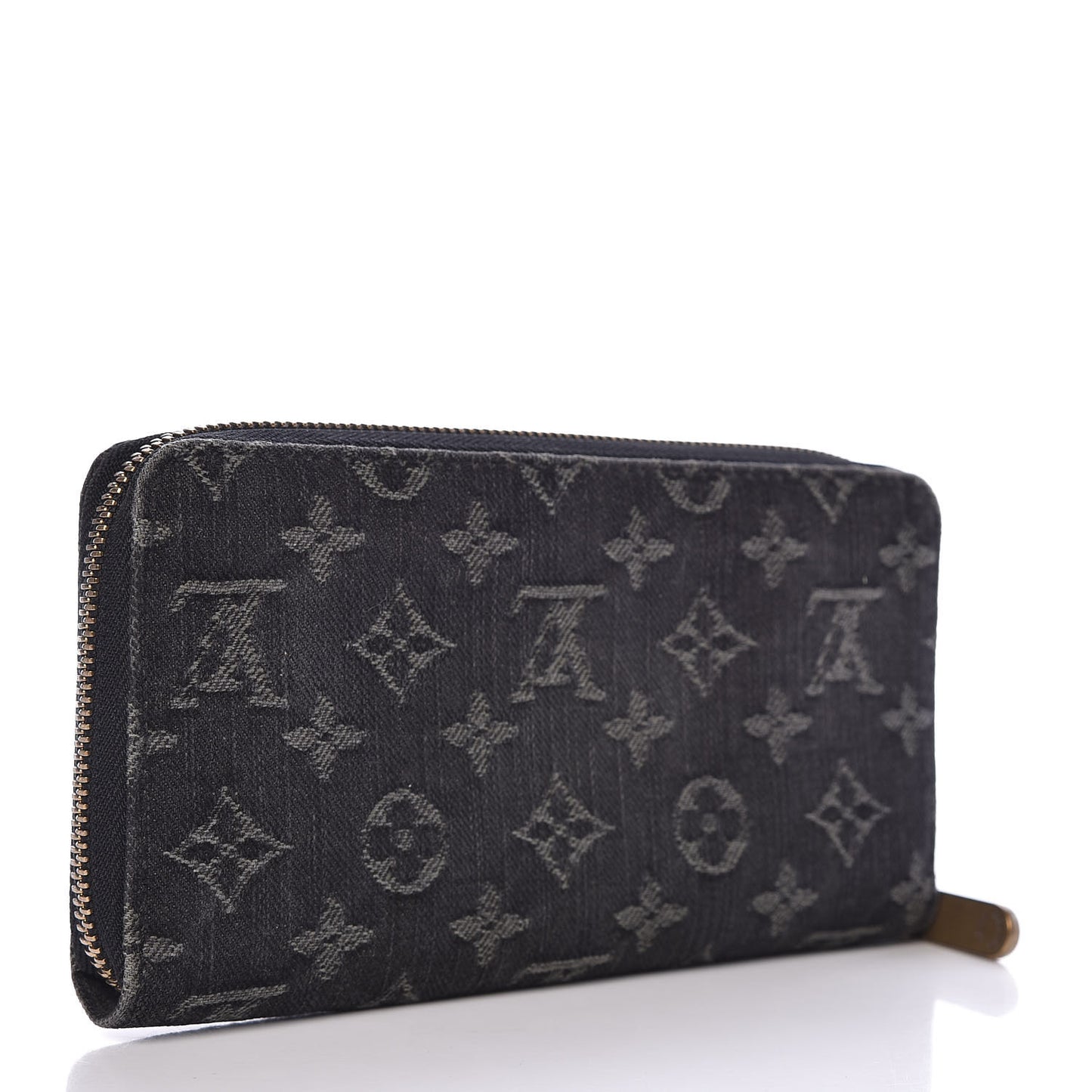 Denim Zippy Wallet Black