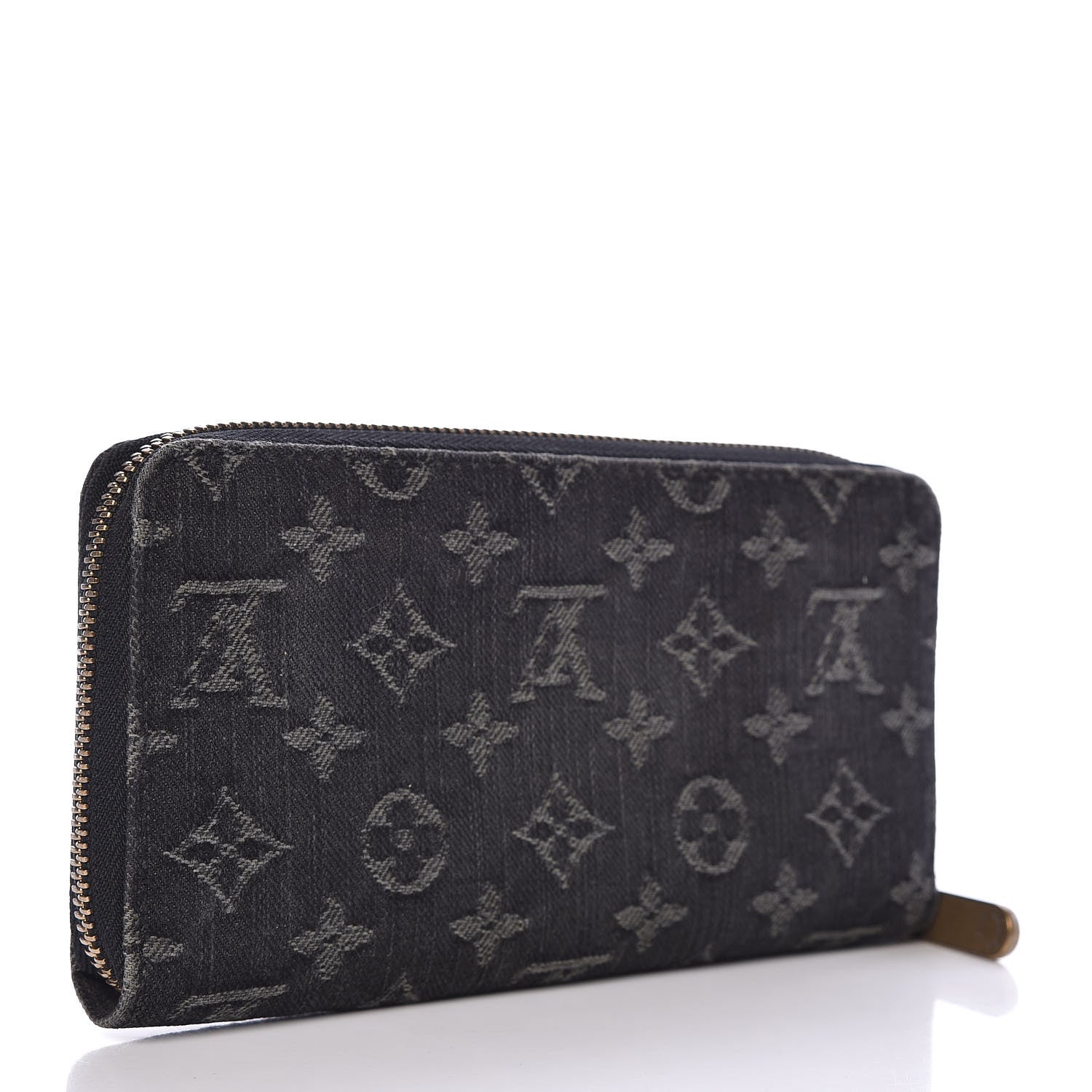Louis Vuitton Denim Zippy Wallet Black 3 of 7