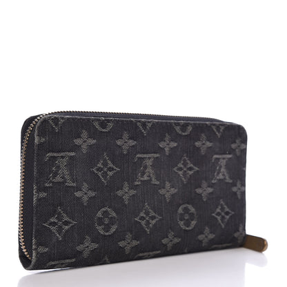 Louis Vuitton Denim Zippy Wallet Black 3 of 7