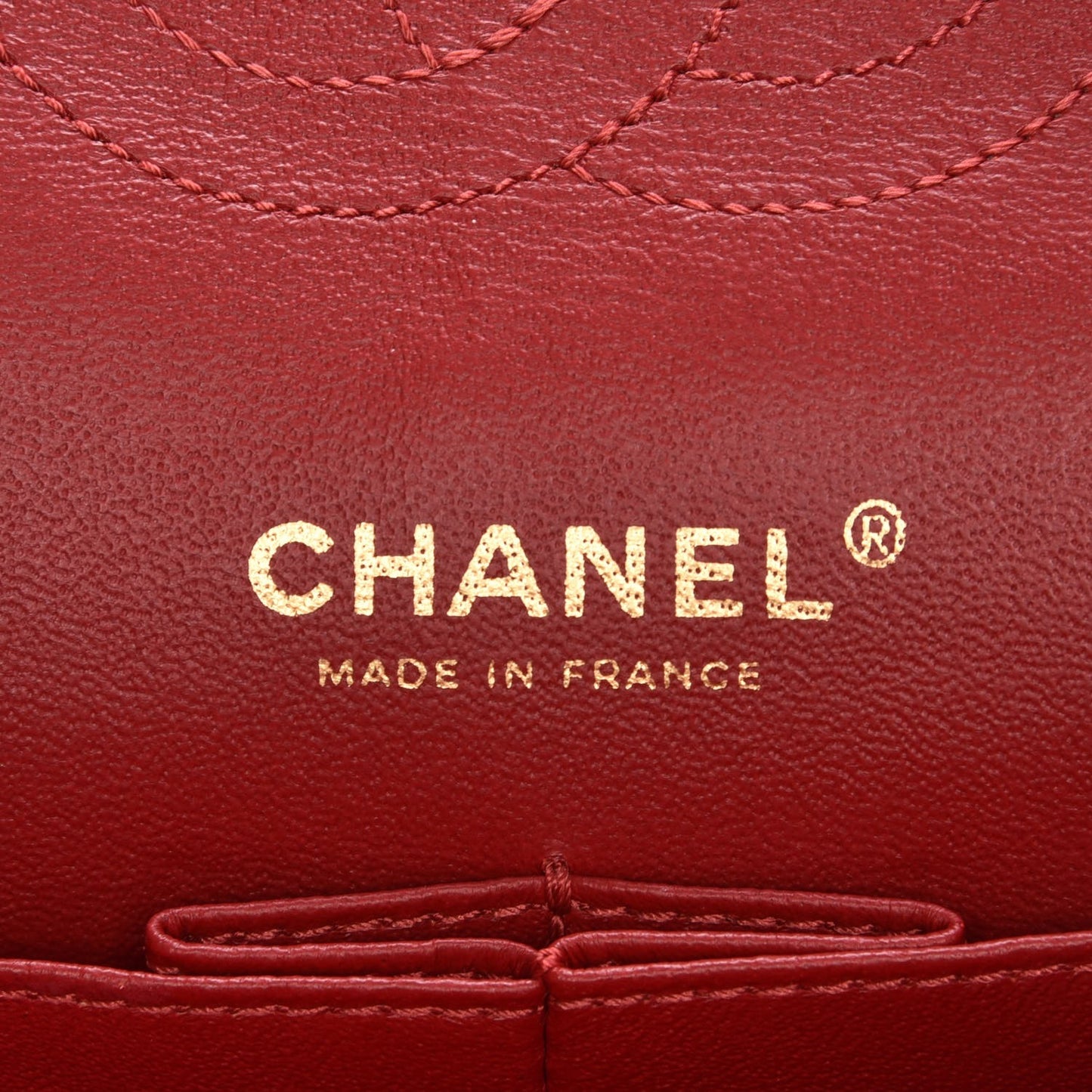 Tweed Quilted Medium Double Flap Red