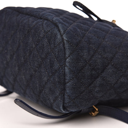 Chanel Washed Denim Quilted Small Urban Spirit Backpack Dark Blue 9 of 10