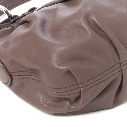 Prada Soft Calfskin Pleated Belt Hobo Bambu 5 of 8