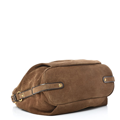 Prada Scamosciato Suede Hobo Brown 3 of 12