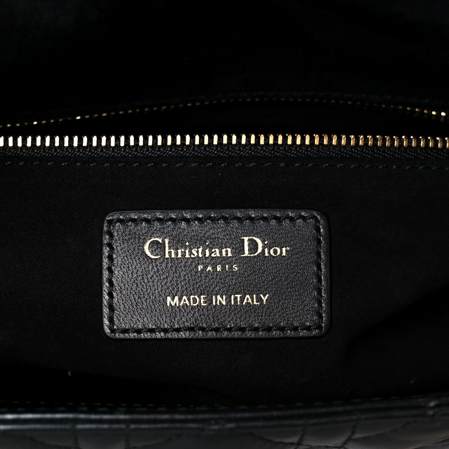 Christian Dior Lambskin Cannage Medium Lady Dior Black 6 of 10