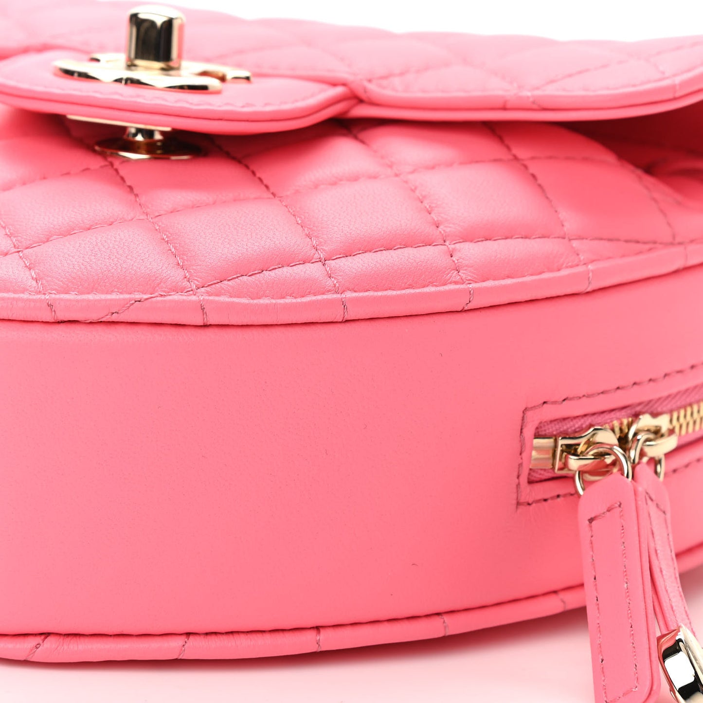 Lambskin Quilted CC In Love Heart Bag Pink